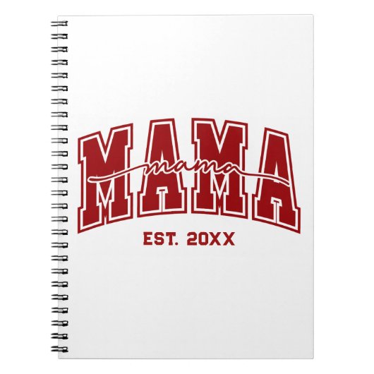 Carnet Custom Mama Est. Year Personalized Mom Established (Devant)