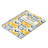 Carnet Custom Mediterranean Lemons on Blue scallop Recipe (Côté gauche)