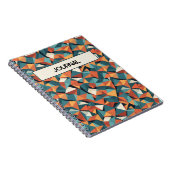 Carnet Custom Mid-Century Geometric Teal & Orange Pattern (Côté Droit)