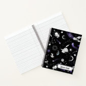 Carnet Custom Modern Cute Galaxy ciel étoiles motif lune (Intérieur)