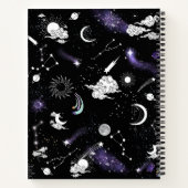 Carnet Custom Modern Cute Galaxy ciel étoiles motif lune (Dos)