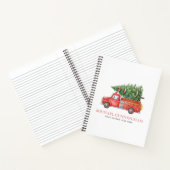 Carnet Custom Modern Firefighter Christmas Fire Truck  (Intérieur)