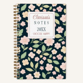 Carnet Custom Modern Pink Wildflowers (Recto)