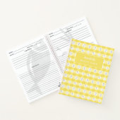 Carnet Custom Monogram Lemon Plaid Recipe Book (Intérieur)