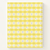 Carnet Custom Monogram Lemon Plaid Recipe Book (Dos)