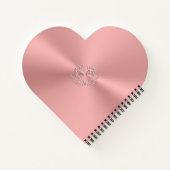 Carnet Custom monogram, rose, Scaly Dragon Heart (Dos)