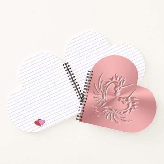 Carnet Custom monogram, rose, Scaly Dragon Heart (Intérieur)