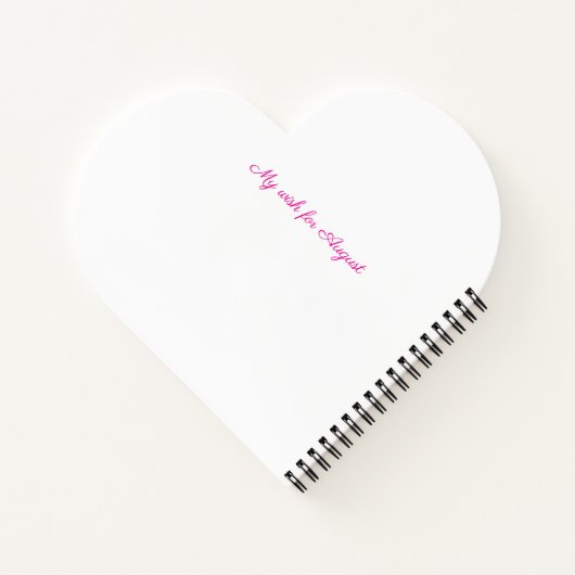 Carnet Custom name and wish for August with a cool cat (Dos)