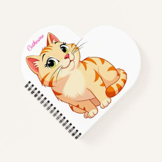 Carnet Custom name and wish for August with a cool cat