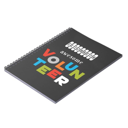 Carnet Custom Name, Awesome Volunteer Appreciation (Côté gauche)