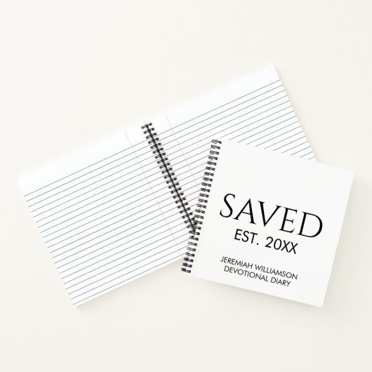 Carnet Custom Name Christian Saved Est Devotional (Intérieur)