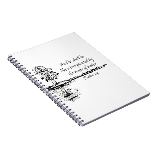 Carnet Custom Name Encouraging Scripture Psalm 1:3  (Côté Droit)