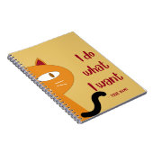 Carnet Custom Name Funny Lovely Cat Lover Notebook (Côté Droit)