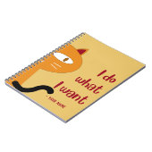 Carnet Custom Name Funny Lovely Cat Lover Notebook (Côté gauche)