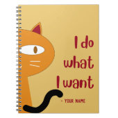 Carnet Custom Name Funny Lovely Cat Lover Notebook (Devant)