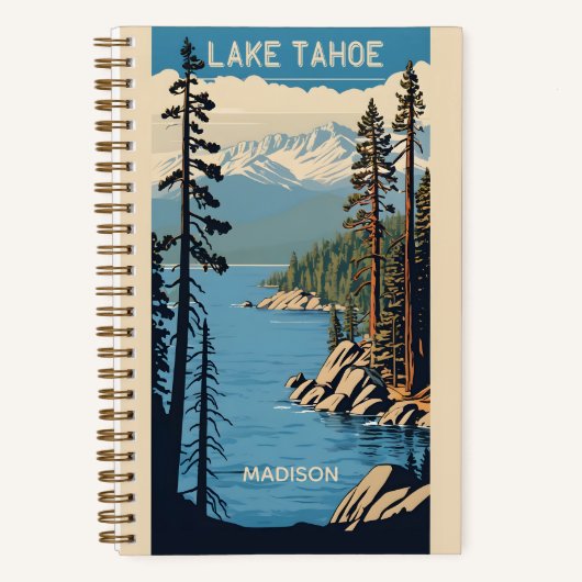 Carnet Custom Name Lake Tahoe (Recto)