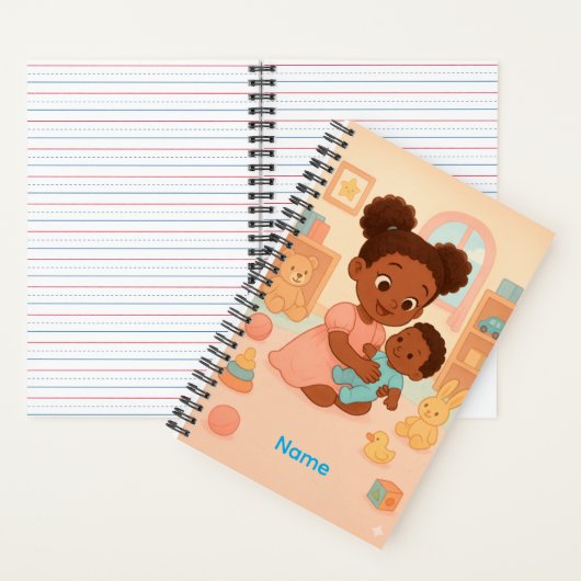 Carnet Custom Name Little Hands, Big Love (À l'intérieur)