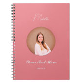 Carnet Custom Name Minimalist Spiral Photo Notebook  (Devant)