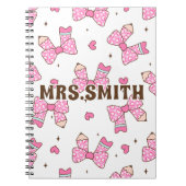 Carnet Custom Name Pencil Coquette Bow  (Devant)