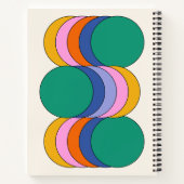 Carnet Custom Name Retro Modern Geometric Art Cover (Dos)