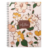 Carnet Custom Name Soft Pastel Floral Garden Name Label (Devant)
