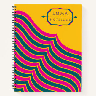 Carnet Custom Name Spiral Notebook Colourful Royal Touch
