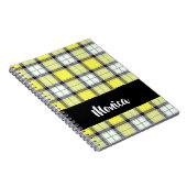 Carnet Custom name yellow plaid (Côté Droit)