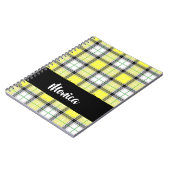 Carnet Custom name yellow plaid (Côté gauche)