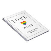 Carnet Custom Names / Text Rainbow LOVE (Côté Droit)
