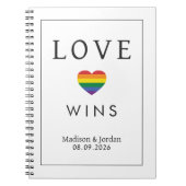 Carnet Custom Names / Text Rainbow LOVE (Devant)