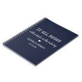 Carnet Custom Navy Blue Où Tout A Commencé La Saint-Valen (Côté gauche)