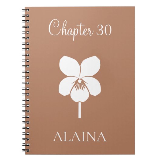 Carnet Custom New Chapter Violet February Birth Flower (Devant)