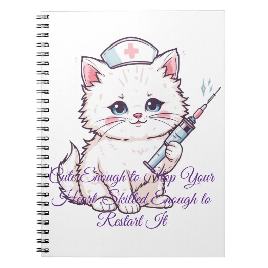 Carnet Custom Nurse Cat Skilled Enough (Devant)