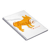 Carnet Custom Pastel Orange French Bulldog - Frenchie (Côté Droit)