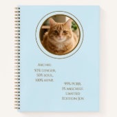 Carnet Custom Pet Photo Ginger Cat Personalized Notebook (Devant)