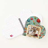 Carnet Custom Pet Photo & Name Cute Cat Toy Pattern Noteb (Intérieur)