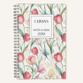 Carnet Custom Professional Notebook Modern Tulips (Recto)