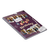 Carnet Custom Purple Scrapbook Birthday Photo Collage (Côté Droit)