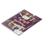 Carnet Custom Purple Scrapbook Birthday Photo Collage (Côté gauche)