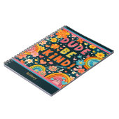 Carnet Custom Rainbow Colorful Dude Be Kind Happy (Côté gauche)