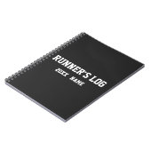 Carnet Custom Runner's Log Running Gifts Athlete Marathon (Côté gauche)