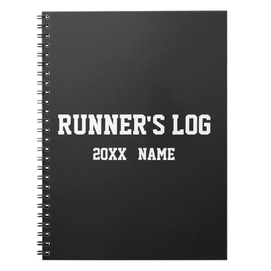 Carnet Custom Runner's Log Running Gifts Athlete Marathon (Devant)
