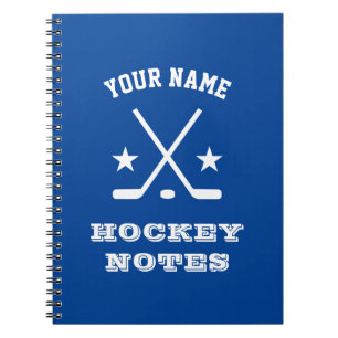 Carnet Custom spiral planner for ice hockey player coach