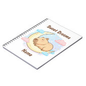 Carnet Custom Sweet Dreams Capybara Notebook (Côté gauche)