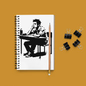 Carnet Custom Text Grunge Student Art Notebook