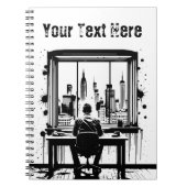 Carnet Custom Text Urban Skyline Art Notebook (Devant)
