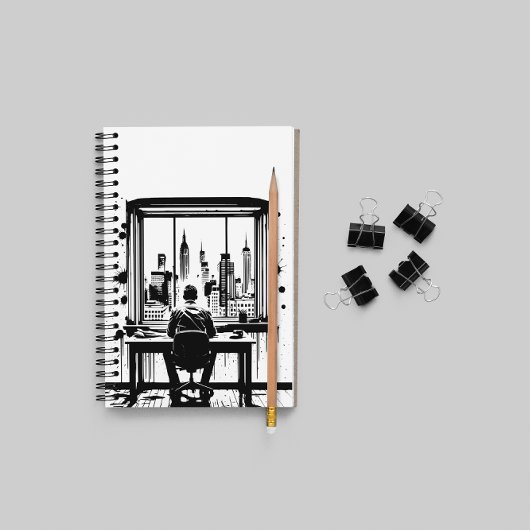 Carnet Custom Text Urban Skyline Art Notebook