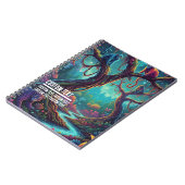 Carnet Custom Text Vibrant Jungle Monkeys Whimsical (Côté gauche)