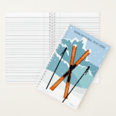 Carnet Custom Text Winter Skiing (À l'intérieur)