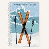 Carnet Custom Text Winter Skiing (Recto)